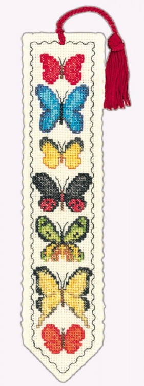 Набор для вышивания Le Bonheur des Dames 4542 Закладка "Marque Page Les Papillons (Бабочки)"