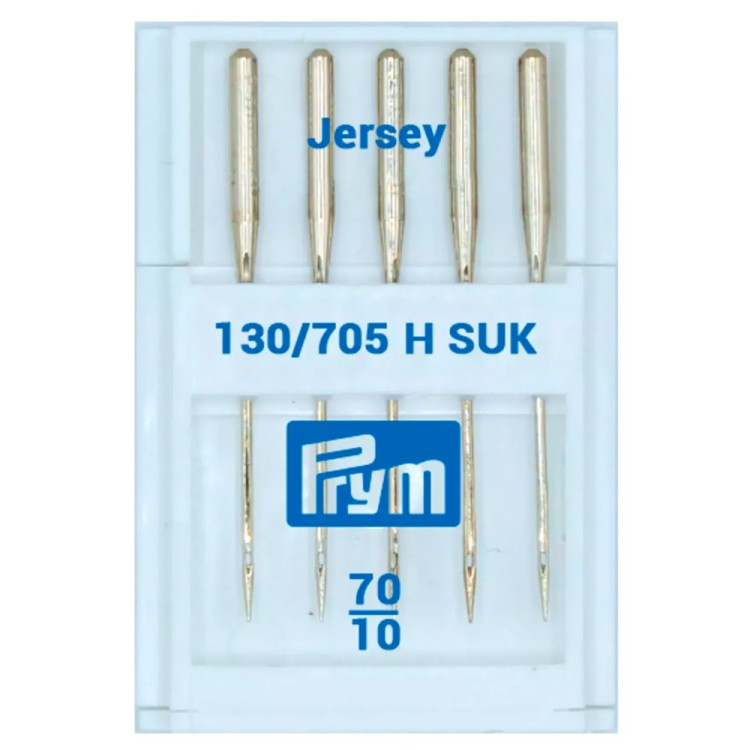 Prym 152225 Иглы для швейных машин с плоской колбой 130/705 H SUK, джерси № 70