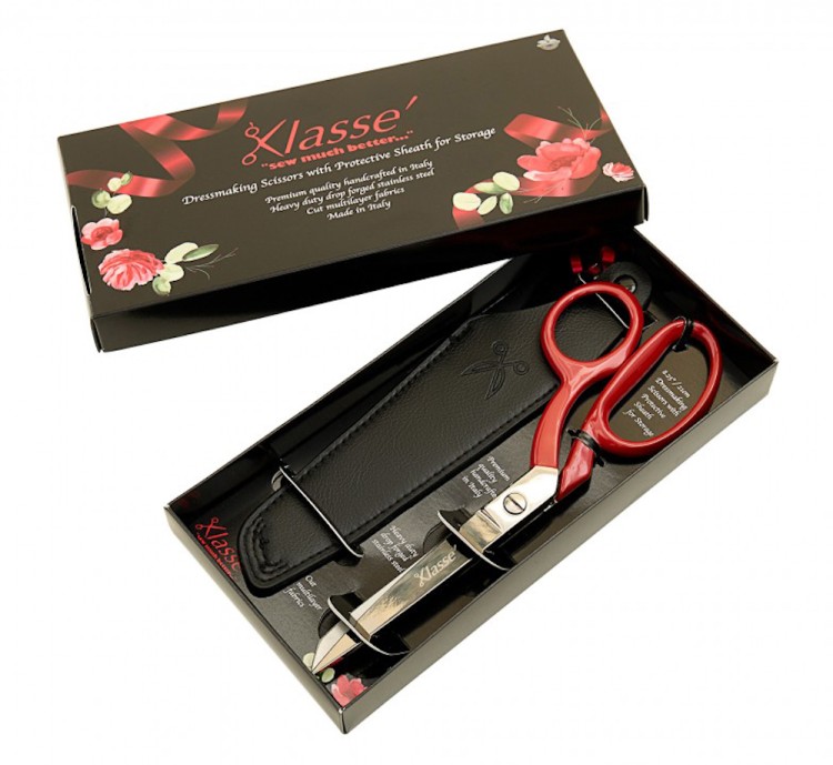 Hemline B4739 Ножницы для шитья и хобби с микрозубцами, в чехле и подарочной коробке