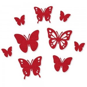 Efco 3446128 Набор самоклеящихся декоративных элементов "Бабочки" из фетра