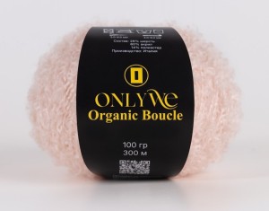 OnlyWe MBU09 Organic boucle Светло-розовая пряжа буклированная (2 шт)