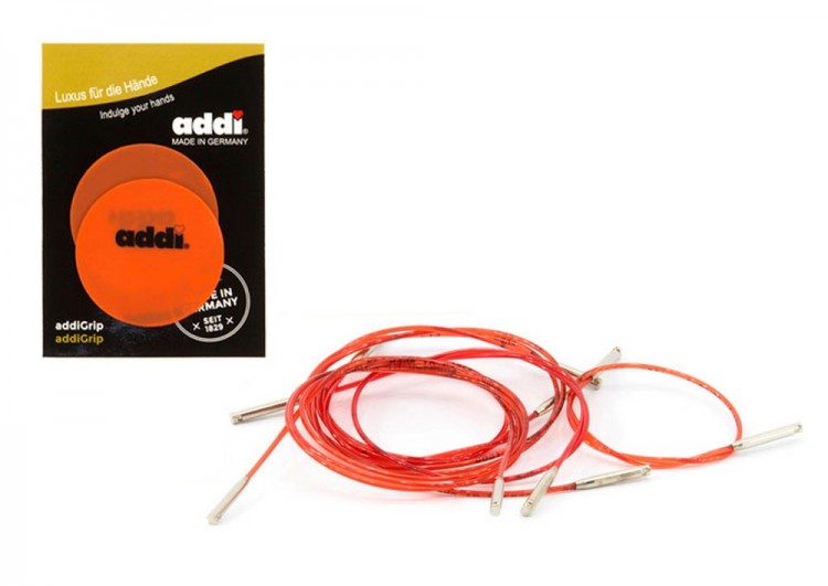 Addi 750-2/000 Набор круговых никелированных коротких спиц со сменными лесками AddiClick Lace Short Tips