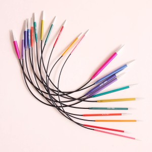 KnitPro Спицы круговые укороченные асимметричные "Zing" 4.5 и 7 см