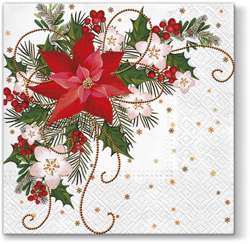PAW Decor Collection SDL059500 Салфетка трехслойная для декупажа "Рождественская композиция"