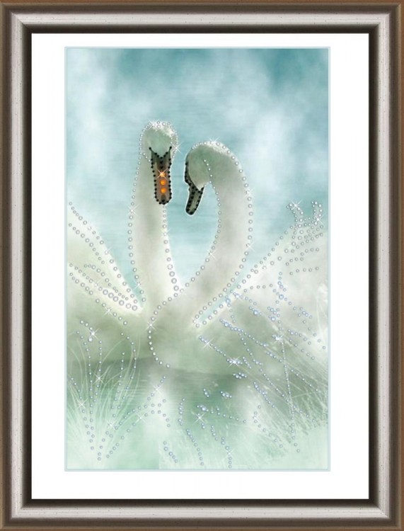 Crystal Art КС-1039 Белые лебеди