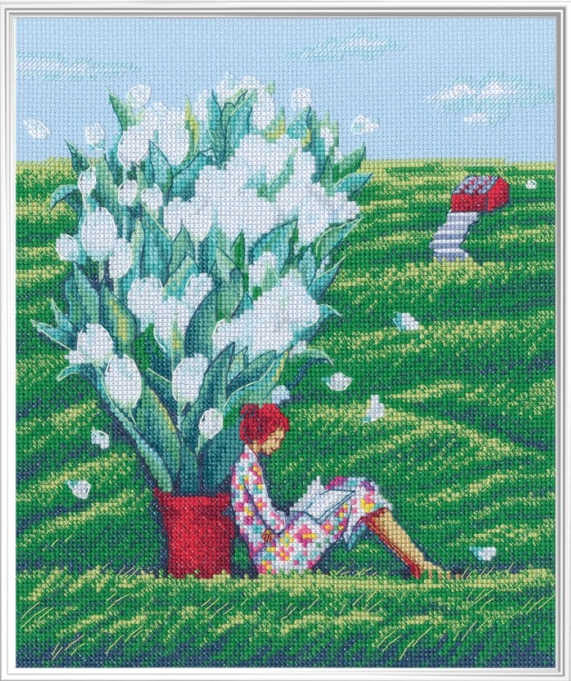 Набор для вышивания РТО MX1098 Белые тюльпаны