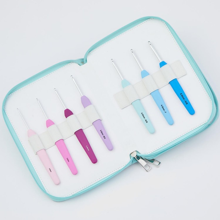 KnitPro 30952 Набор Grande крючков для вязания с эргономичной ручкой "Waves 2.0"