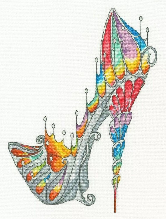 Набор для вышивания Bothy Threads XSK7 Stained Glass Slipper (Туфелька из цветного стекла)