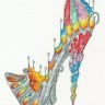 Набор для вышивания Bothy Threads XSK7 Stained Glass Slipper (Туфелька из цветного стекла)
