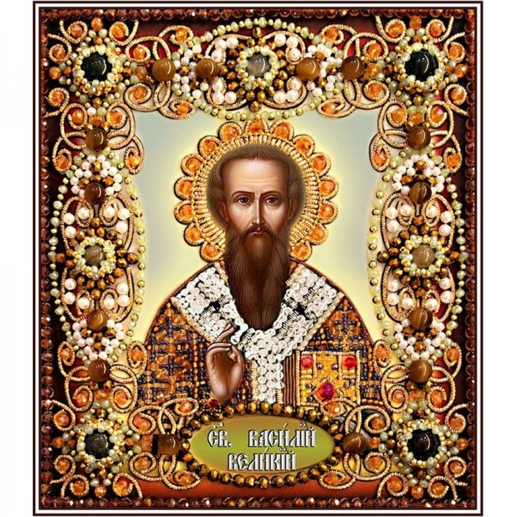 Набор для вышивания Образа в каменьях 77-и-72 Святой Василий
