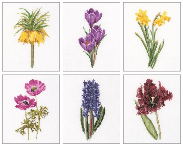 Набор для вышивания Thea Gouverneur 3083 Six Floral Studies