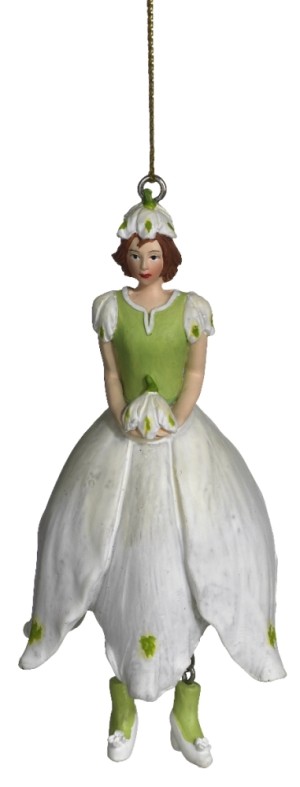 Fiebiger Floristik 850020-108 Фигурка декоративная, Blumenmadchen "Подснежник"