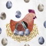 PAW Decor Collection SDL120605 Салфетка трехслойная для декупажа "Курица-несушка"