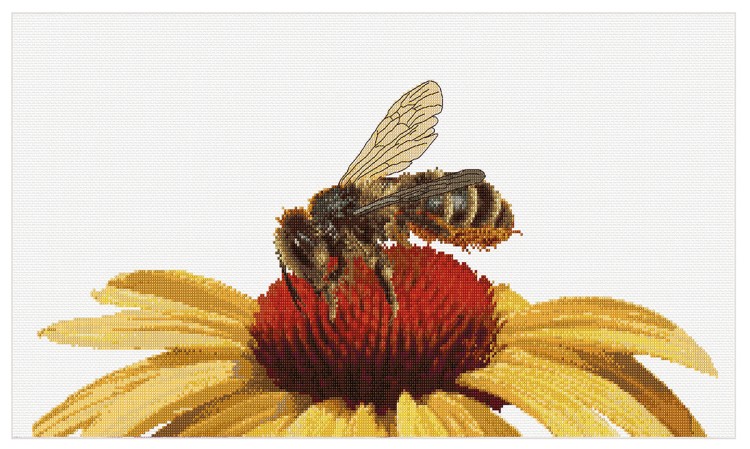 Набор для вышивания Thea Gouverneur 585 Bee on yellow flower (Пчела на желтом цветке)
