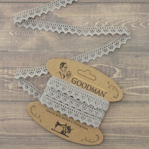 Goodman K-5004-31 Кружево плетеное, ширина 12 мм, цвет серый, 5 м