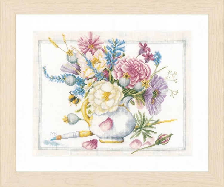 Набор для вышивания Lanarte PN-0165375 Flowers in white pot