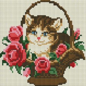 Белоснежка 324-ST-S Котенок в корзинке