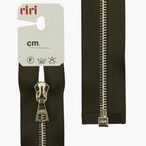 Riri 3000079/60/2226 Молния металлическая, разъемная, на атласной тесьме, 4 мм, 60 см, темный шоколад