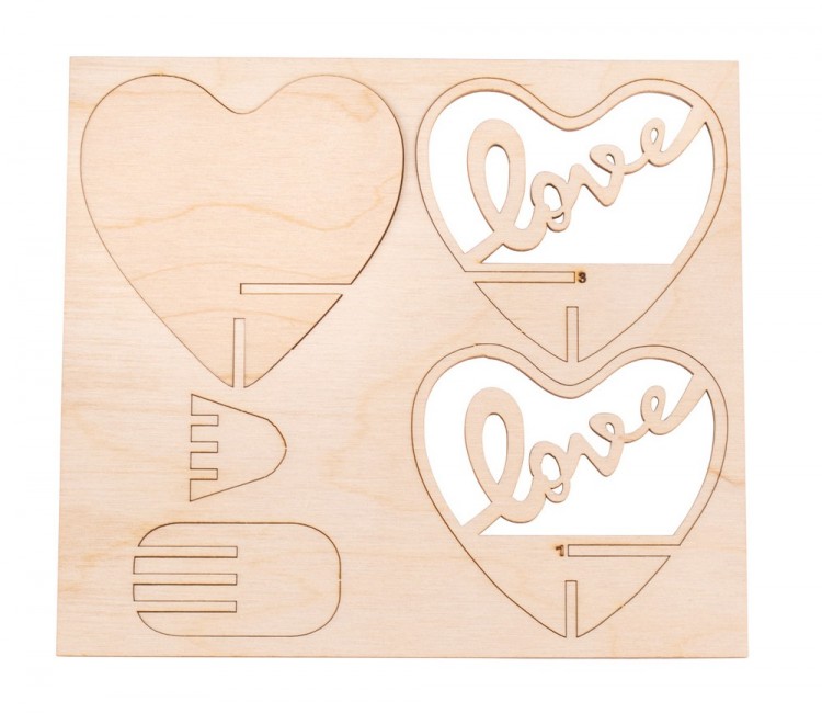 Rayher 62952505 Набор декоративных элементов - вставок "Любовь"