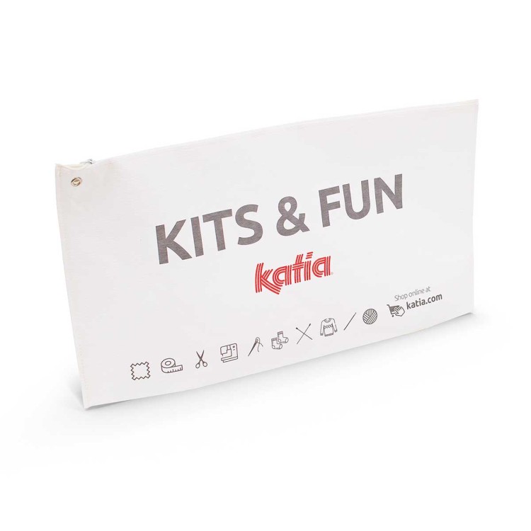 Katia 7356 Органайзер Kits & Fun для рукоделия с застежкой zip-lock и подвесом