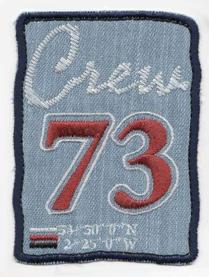 HKM 33799/1SB Термоаппликация "73 Crew"