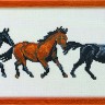Набор для вышивания Permin 70-8495 Row of Horses