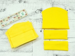 Совушка 28875/желт Комплект одежды для игрушек: шапка и гетры