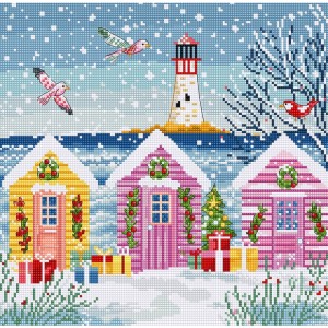 LetiStitch L9915 Snowy Sea Cottages (Коттеджи у заснеженного моря)