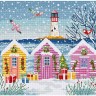 Набор для вышивания LetiStitch L9915 Snowy Sea Cottages (Коттеджи у заснеженного моря)
