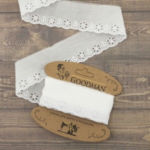 Goodman 4B1122.212 Шитье-вышивка на батисте, прошва, ширина 45 мм, цвет белый, 3.5 м
