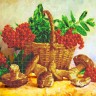 Набор для вышивания Каролинка КБЦН(Ч) 3051 Корзина с грибами