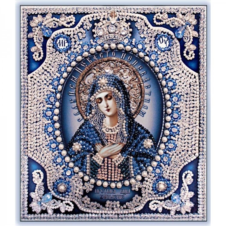 Набор для вышивания Образа в каменьях 7725 Богородица Умиление (с жемчугом Майорикой)