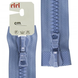 Riri 6016575/70/2630 Молния тракторная, разъемная, 2 замка, 8 мм, 70 cм, сине-голубой