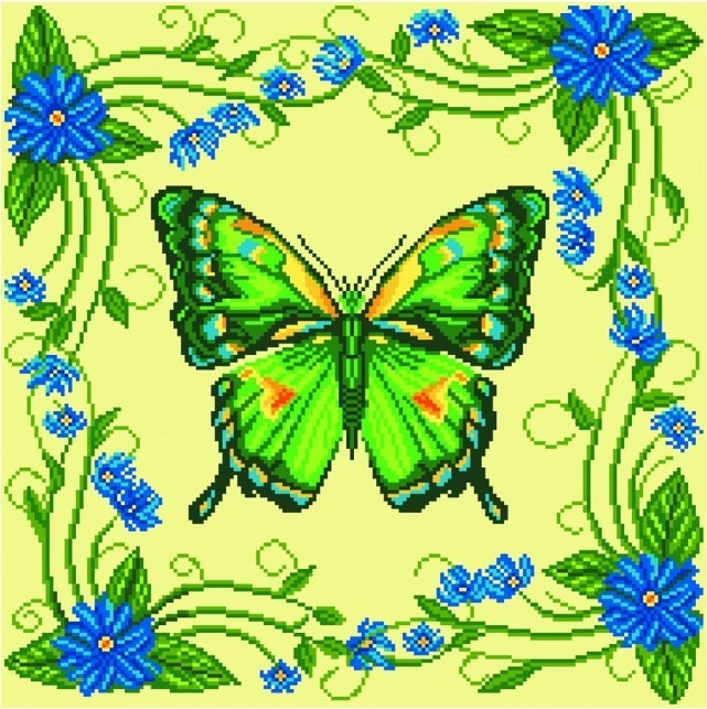 Матренин Посад 0895 Зеленая бабочка