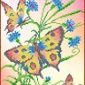 Набор для вышивания Каролинка КББН(Ч) 4005 Бабочки и васильки