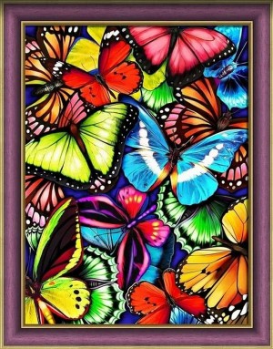 Алмазная живопись АЖ-1725 Яркие бабочки
