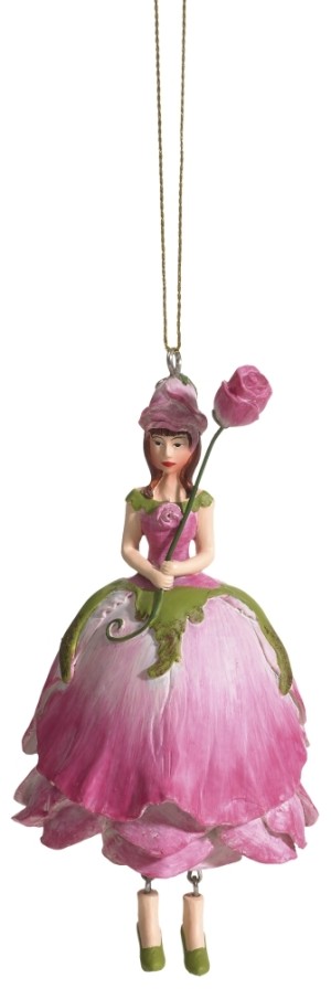 Fiebiger Floristik 850140-450 Фигурка декоративная, Blumenmadchen "Роза"