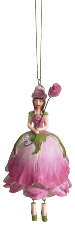 Fiebiger Floristik 850140-450 Фигурка декоративная, Blumenmadchen "Роза"