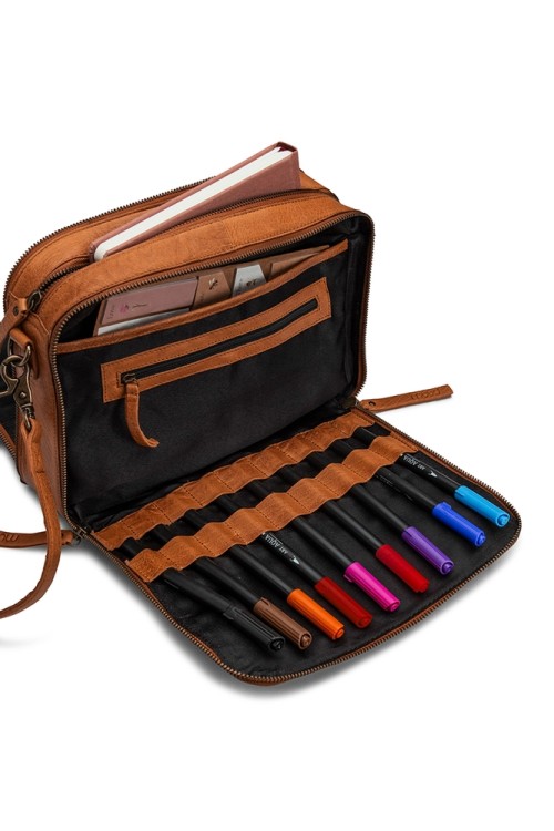 Muud QB-4450R1/Whisky Сумка-органайзер через плечо "Cathy"