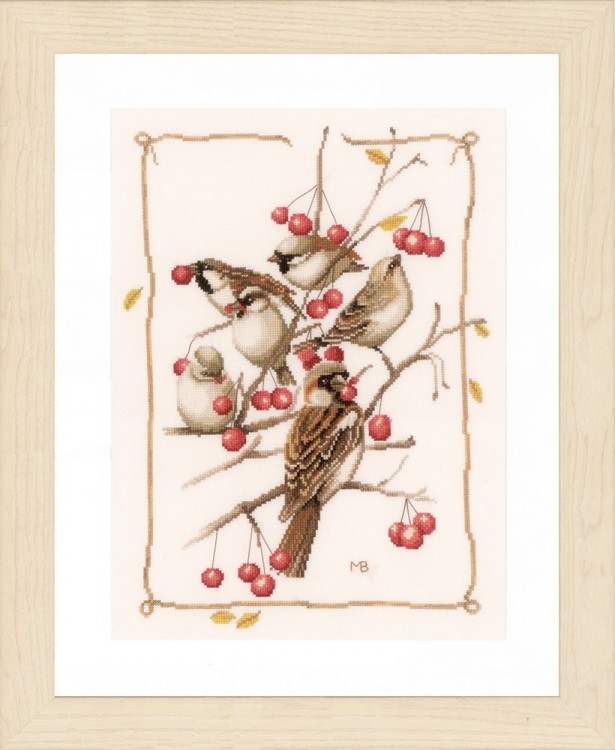 Набор для вышивания Lanarte PN-0162298 Sparrows and currant