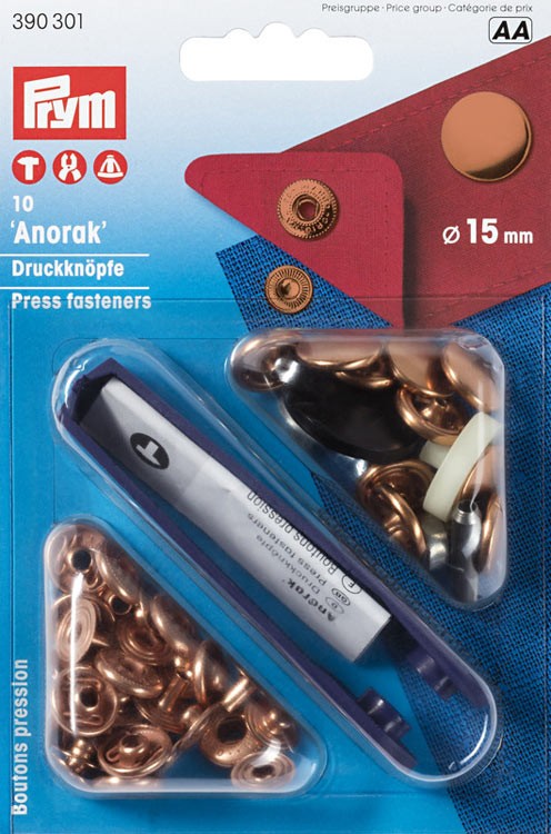 Prym 390312 Кнопки "Анорак", диаметр 15мм