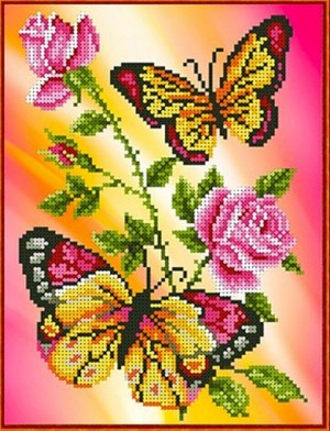 Каролинка КББН(Ч) 4006 Бабочки и розы