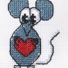 Набор для вышивания Кларт 7-115 Мышонок с сердечком