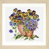 Набор для вышивания Thea Gouverneur 601A Pansies (Анютины глазки)