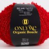Пряжа для вязания OnlyWe MBU16 Organic boucle Красная пряжа буклированная (2 шт)