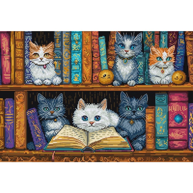 Набор для вышивания LetiStitch L9917 Bookshelf (Книжная полка)