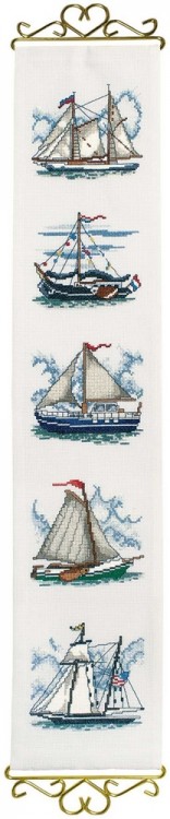 Набор для вышивания Permin 35-8598 Boats (Корабли)
