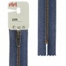 Riri 2513093/20/8002 Молния металлическая, неразъемная, 4 мм, 20 см, синий джинс