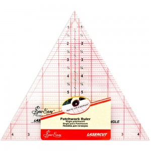 Hemline NL4174 Линейка-треугольник с углом 60*, градация в дюймах, размер 8" х 9 1/4"