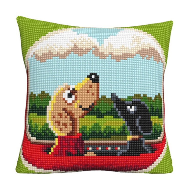 Набор для вышивания Collection D'Art 5511CK Подушка "Веселое путешествие"